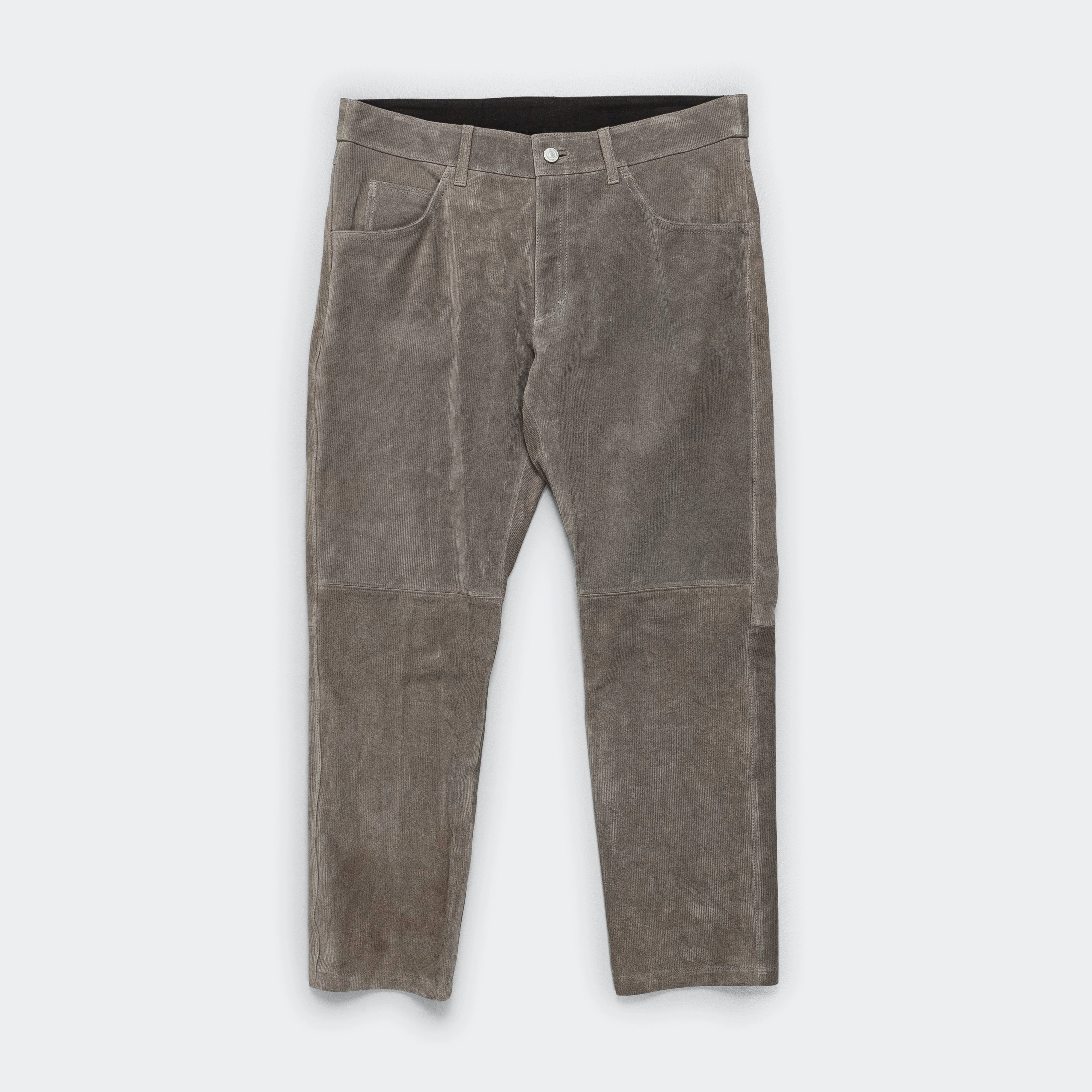 Leather Corduroy ERN Pant - Light Grey