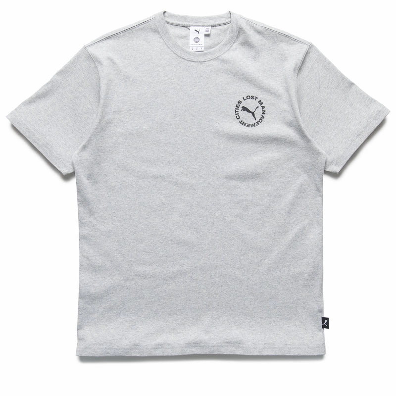 Lost Management Cities x Puma Cat Tee - Light Gray Heather