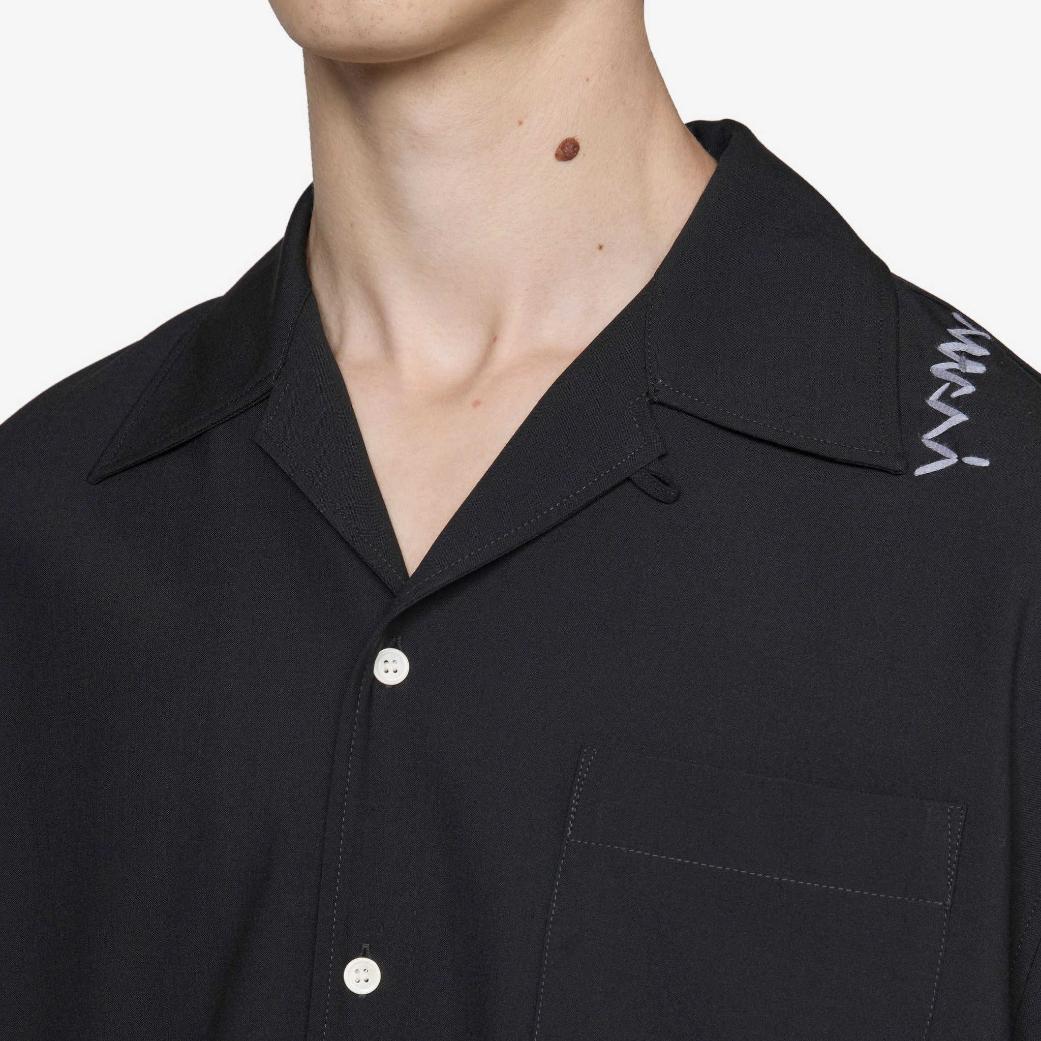 Marni Symbol Bowling Shirt Black