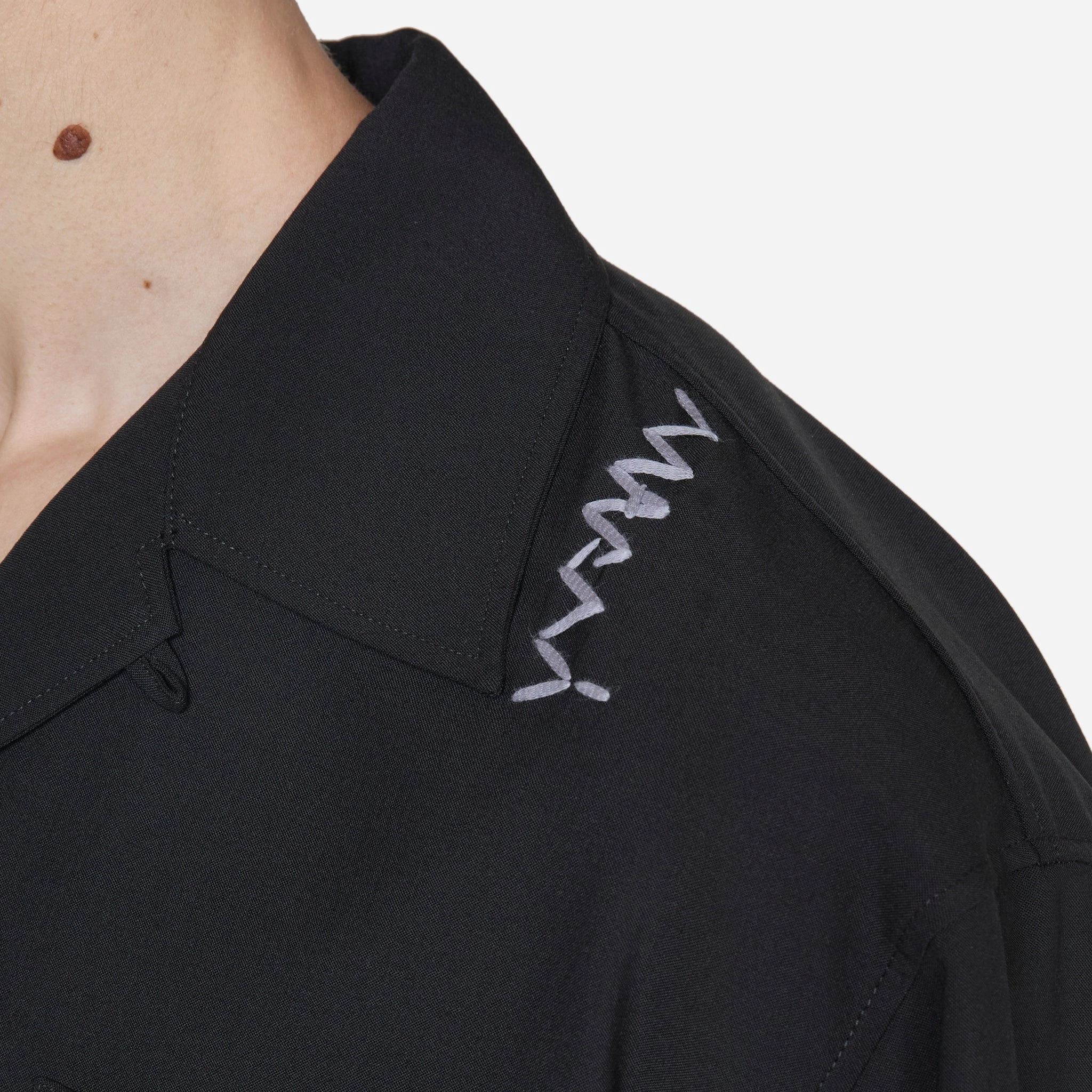 Marni Symbol Bowling Shirt Black