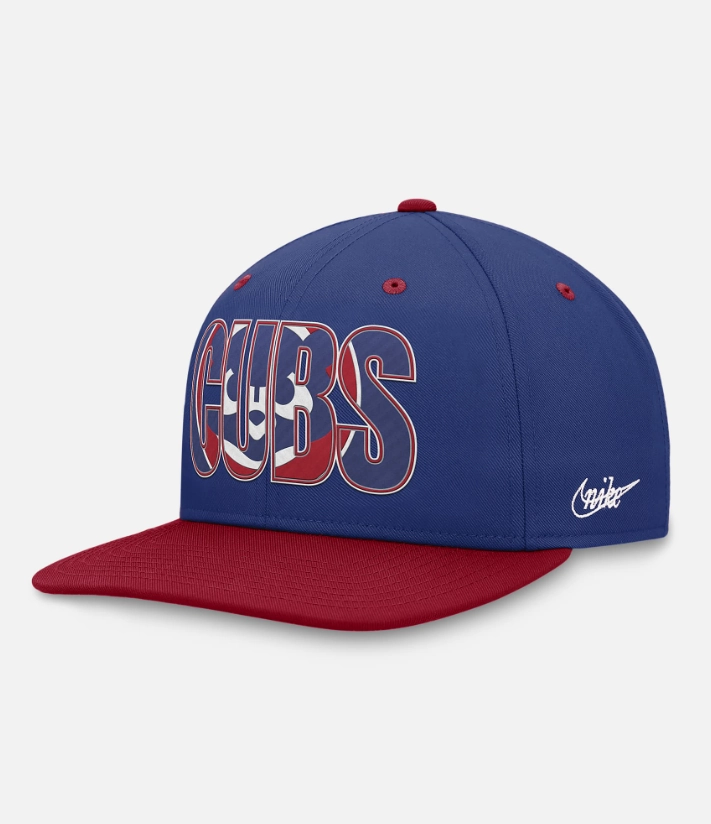 Men's Chicago Cubs Nike Pro Cooperstown Collection 2 Tone Royal/Red Snapback Adjustable Hat