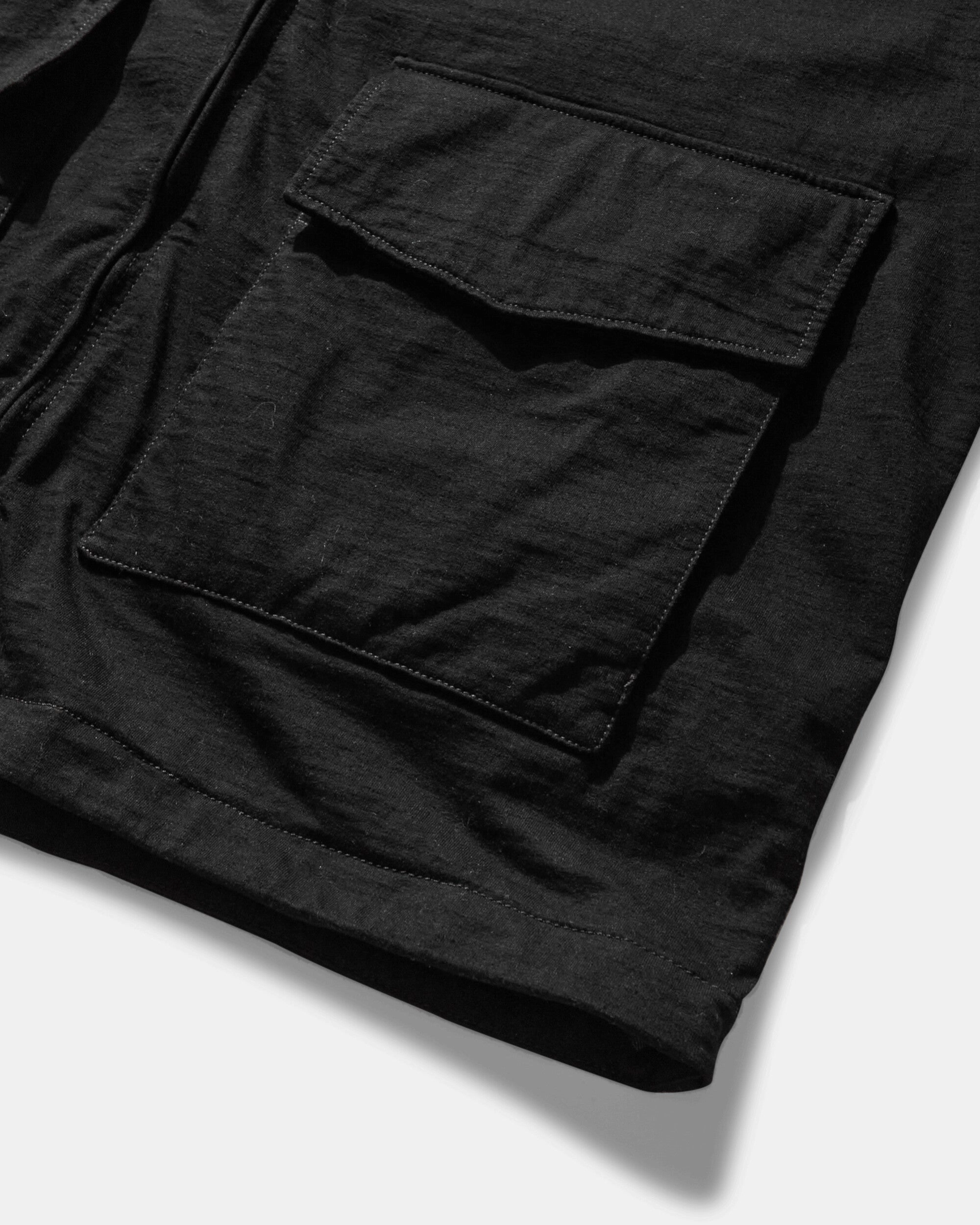 Men's Knitted Nylon Jersey Explorer Jacket Black