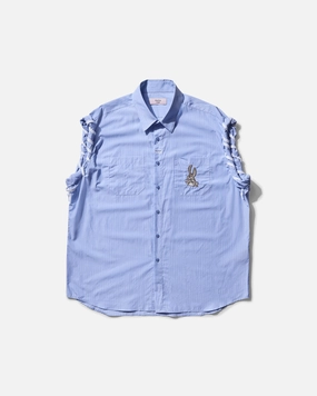 Men's Laced Sleeve Overshirt Blue
