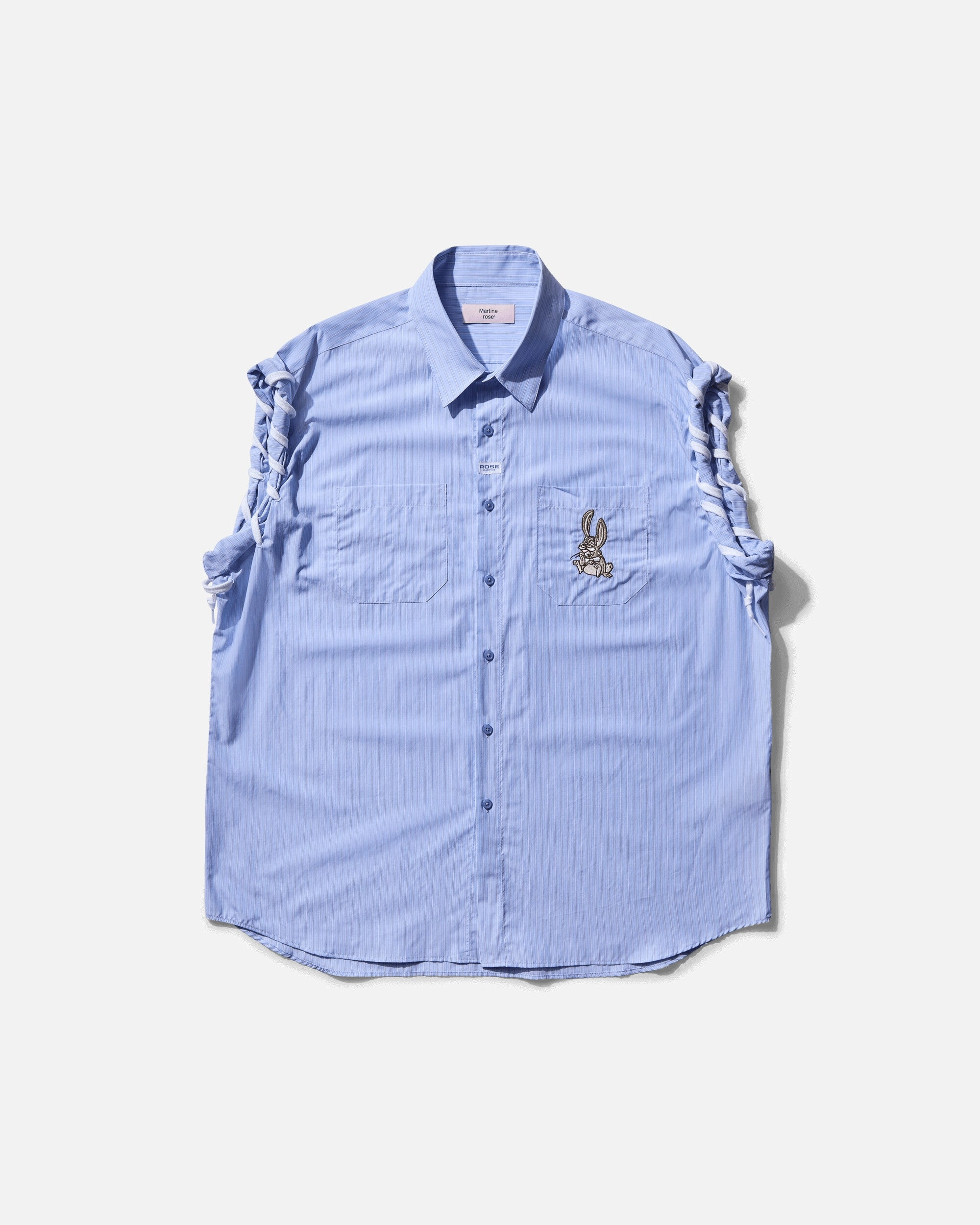 Men's Laced Sleeve Overshirt Blue