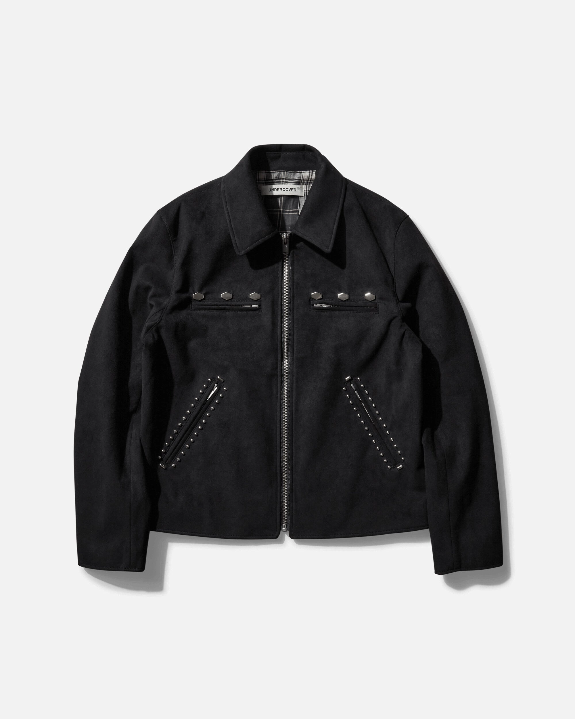 Men's Micro Suede Studded Jacket Black