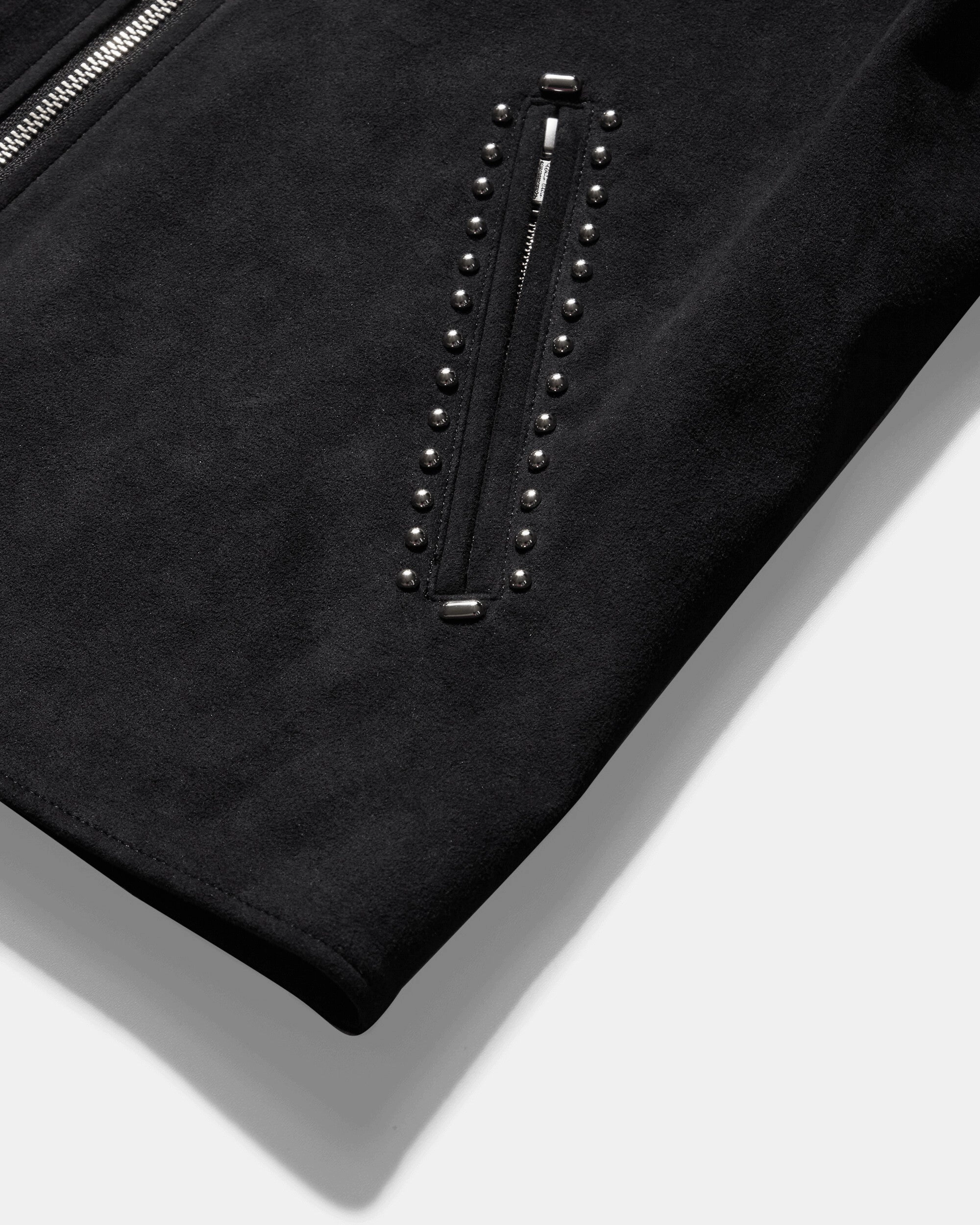 Men's Micro Suede Studded Jacket Black