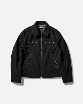 Men's Micro Suede Studded Jacket Black