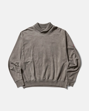 Men's Overdye Overlap Light Crewneck Sweatshirt Brown
