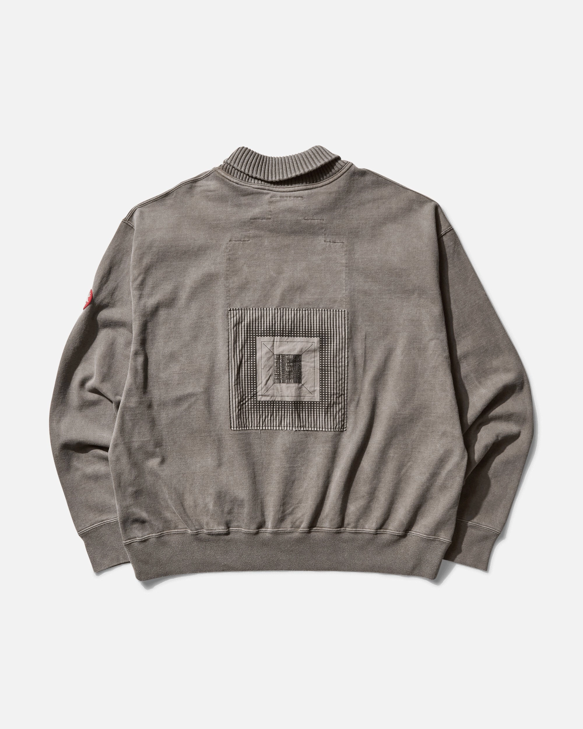 Men's Overdye Overlap Light Crewneck Sweatshirt Brown