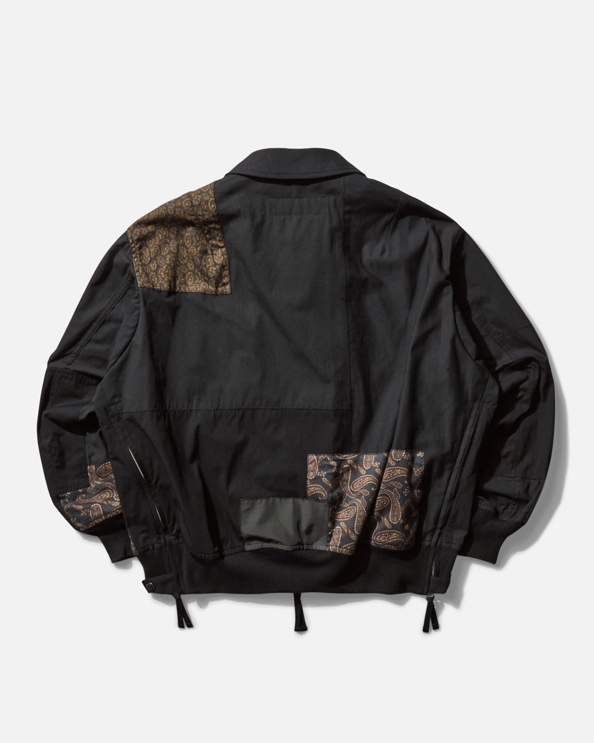 Men's Patchwork Bomber Jacket Black
