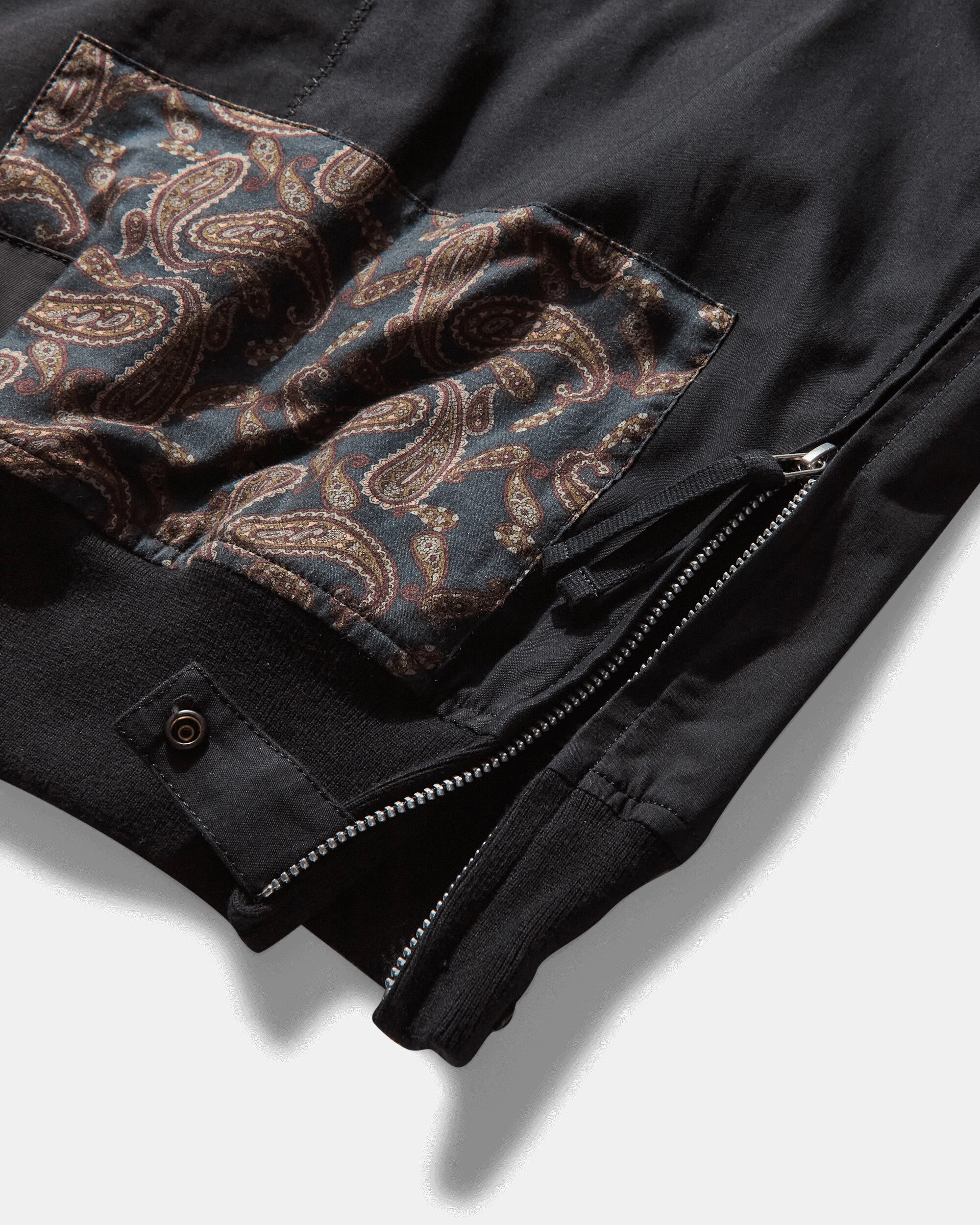 Men's Patchwork Bomber Jacket Black