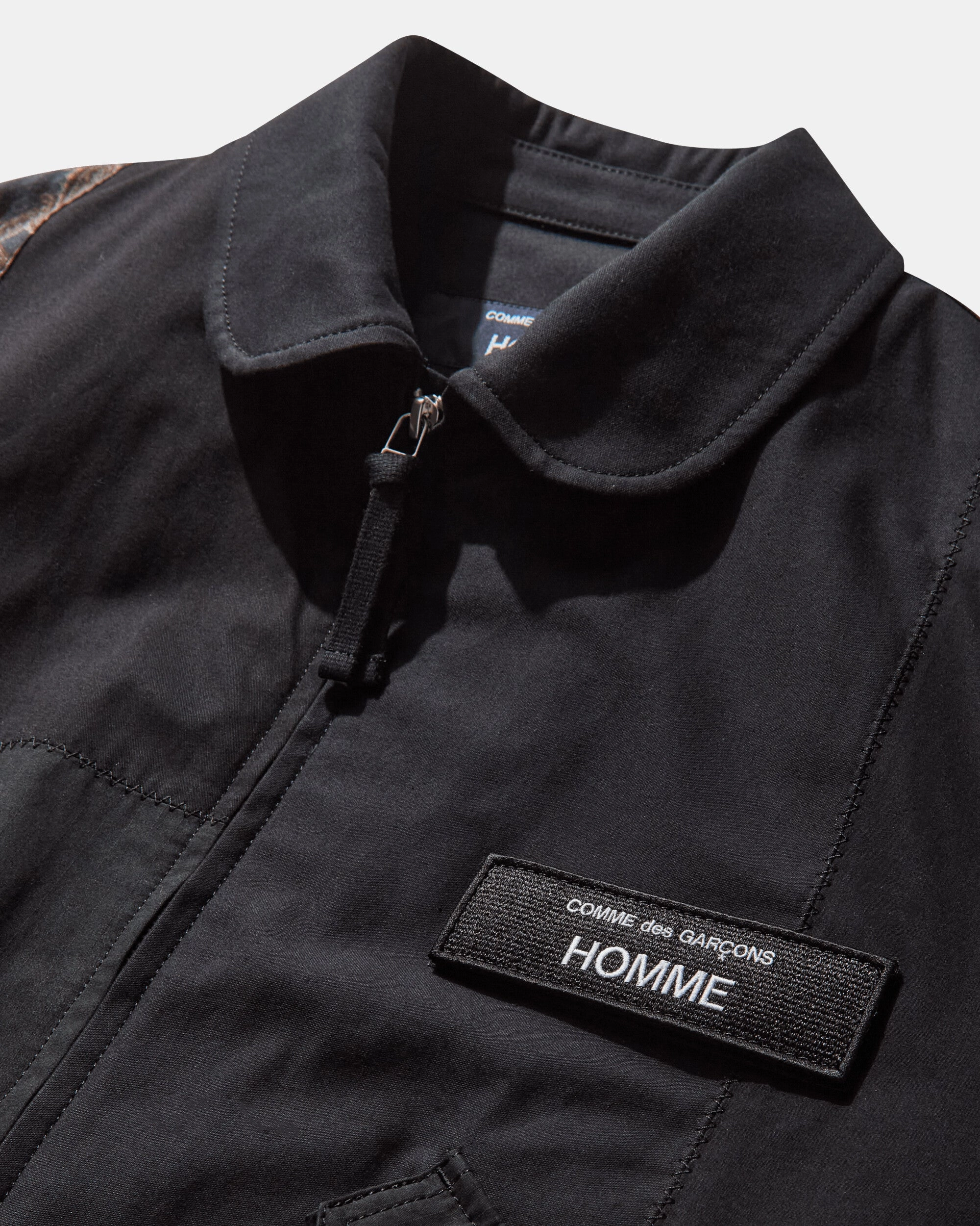 Men's Patchwork Bomber Jacket Black