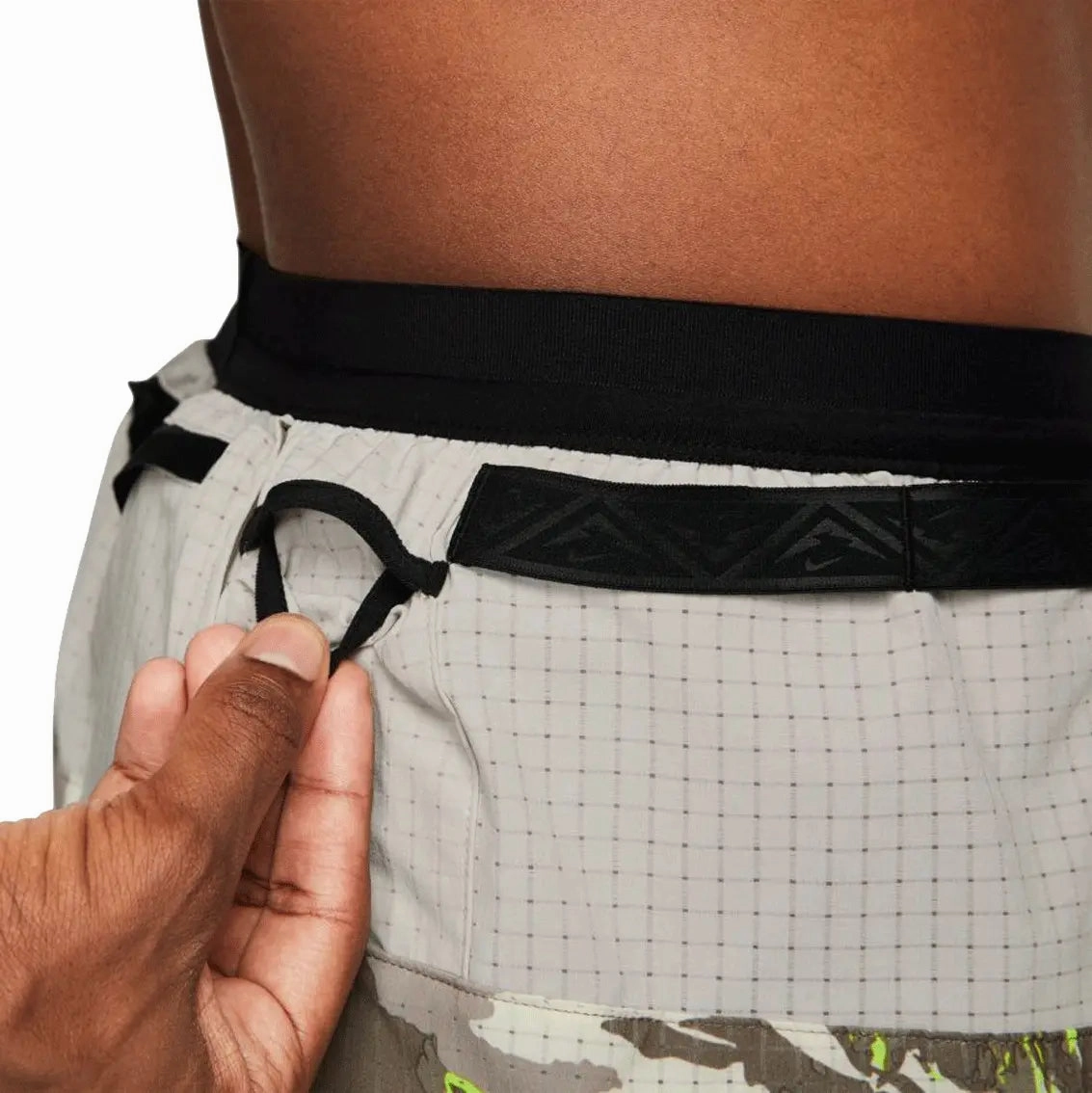 Mens Nike Dri-FIT Flex Stride Trail Shorts -Grey / Green