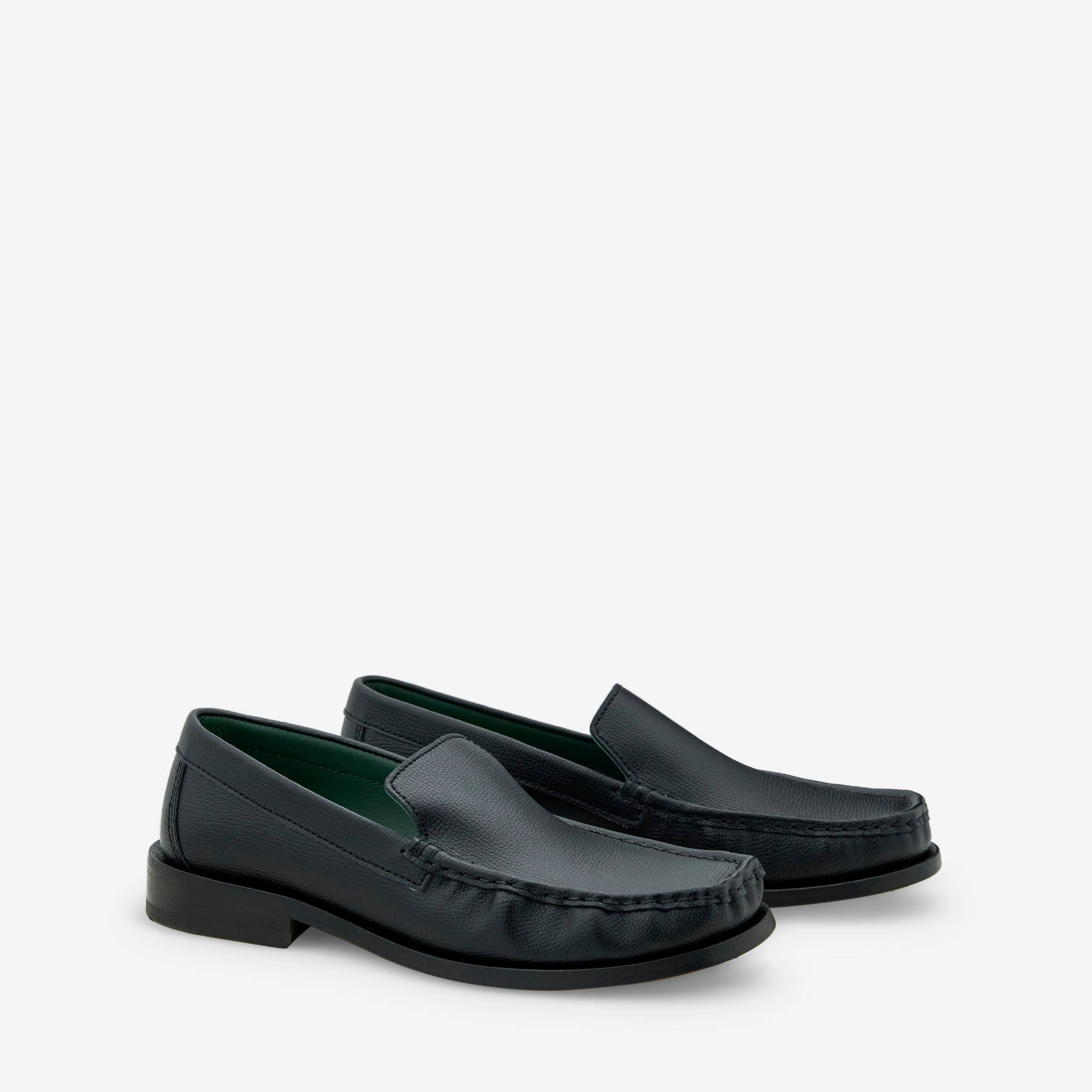 Michel Mocassin Black Grain Leather