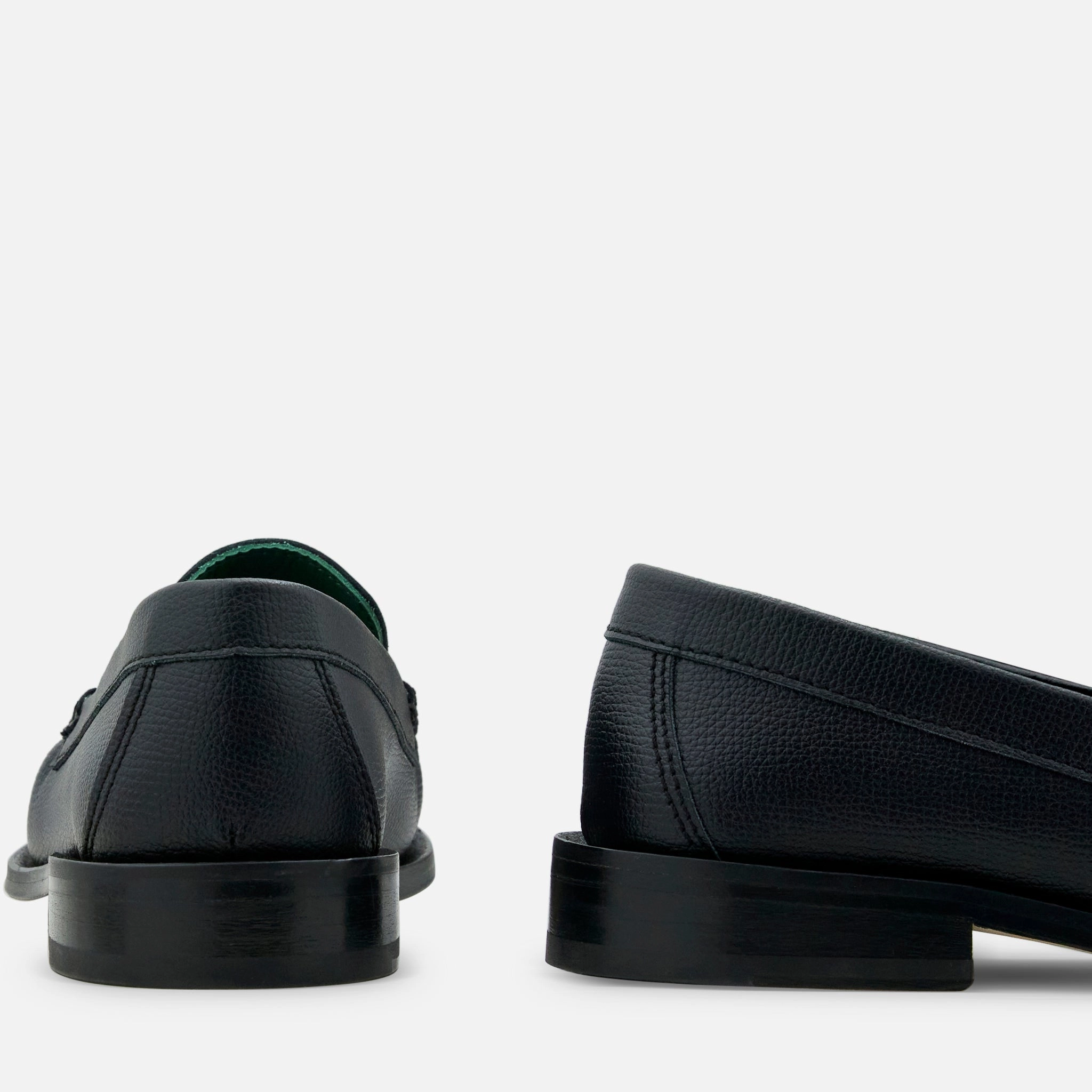 Michel Mocassin Black Grain Leather