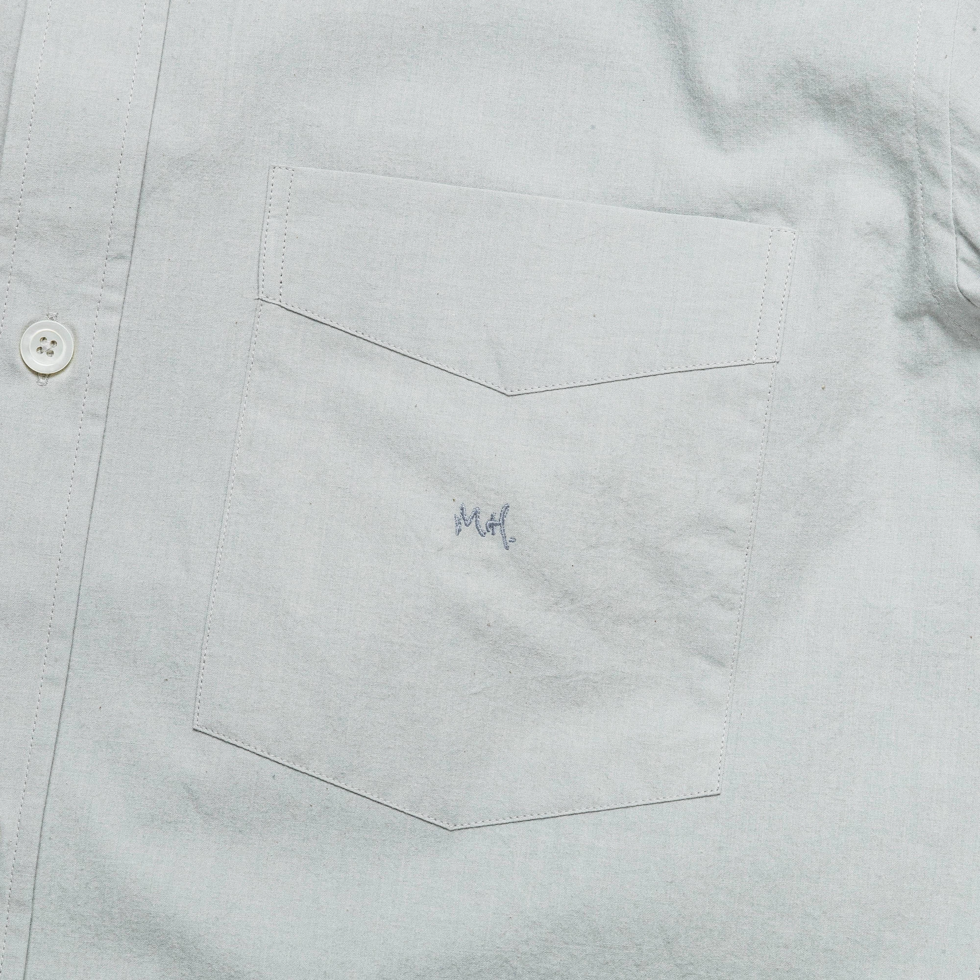 Monogram Shirt - Natural Dye Poplin Faded Grey
