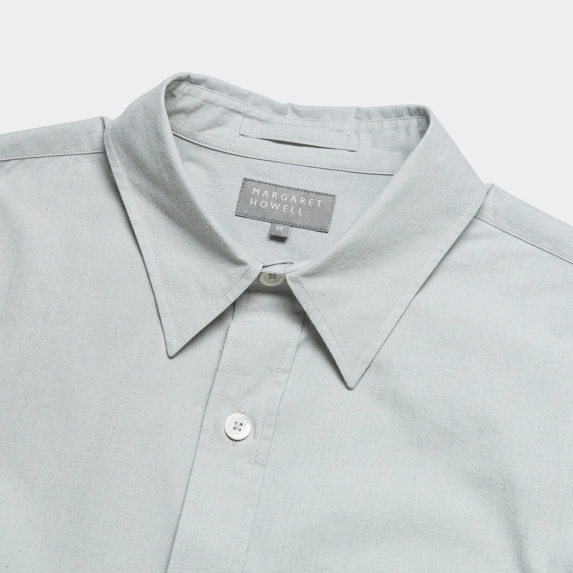 Monogram Shirt - Natural Dye Poplin Faded Grey