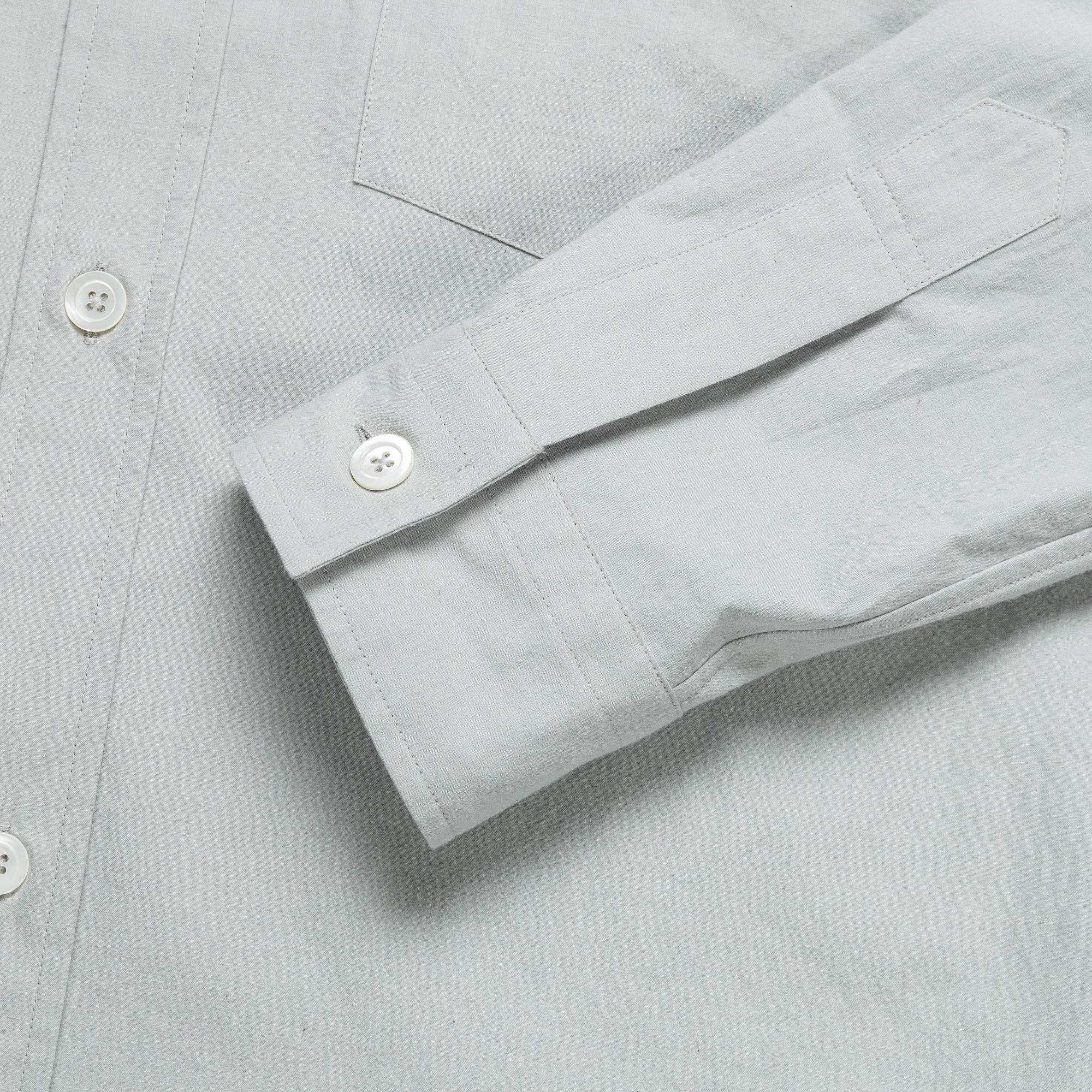 Monogram Shirt - Natural Dye Poplin Faded Grey