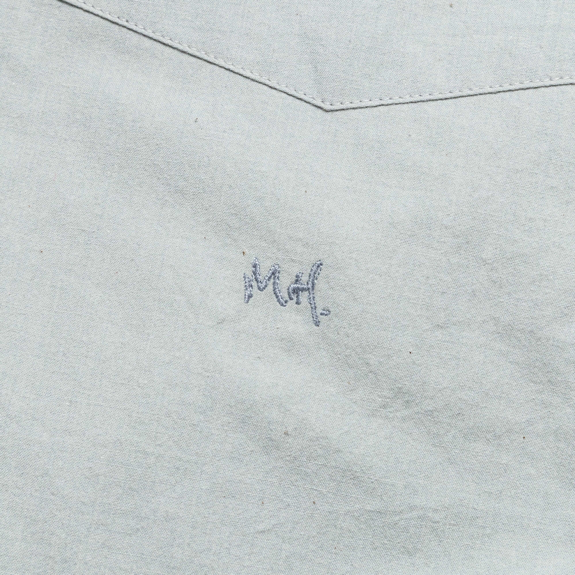 Monogram Shirt - Natural Dye Poplin Faded Grey