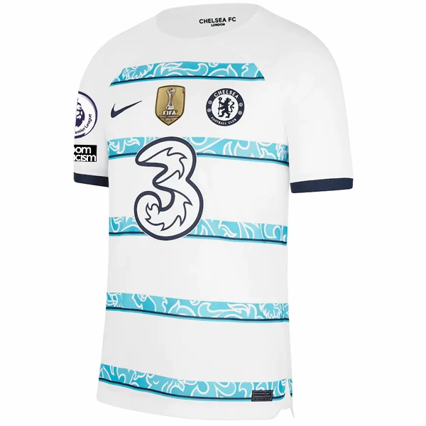 Nike Chelsea Kai Havertz Away Jersey w/ EPL   Club World Cup Patches 22/23 (White/College Navy)