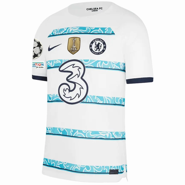 Nike Chelsea Mason Mount Away Jersey w/ Champions League   Club World Cup Patches 22/23 (White/College Navy)