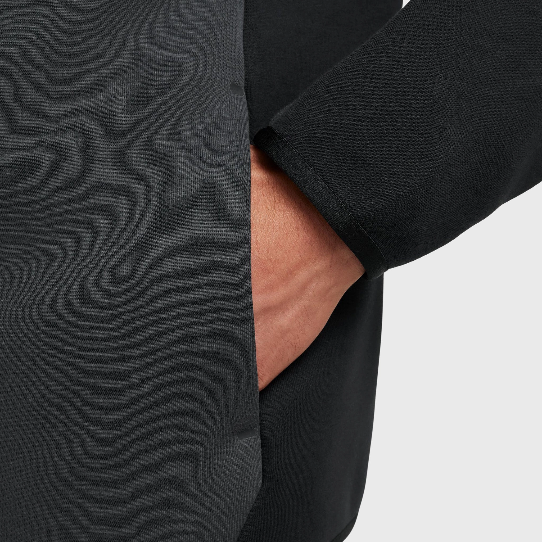 Nike Tech Fleece Full-Zip Windrunner Hoodie Black / Anthracite - Green Strike