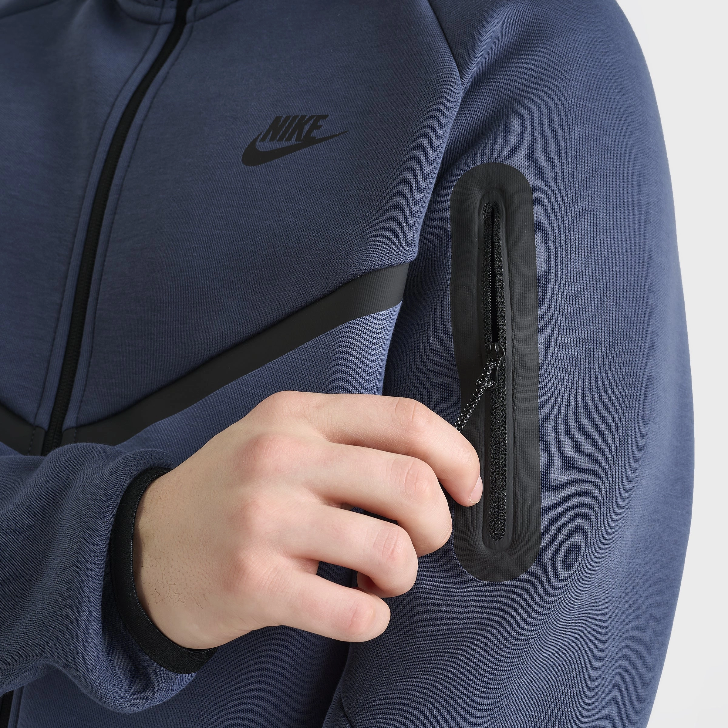 Nike Tech Fleece Full Zip Windrunner Hoodie Thunder Blue / Diffused Blue - Black