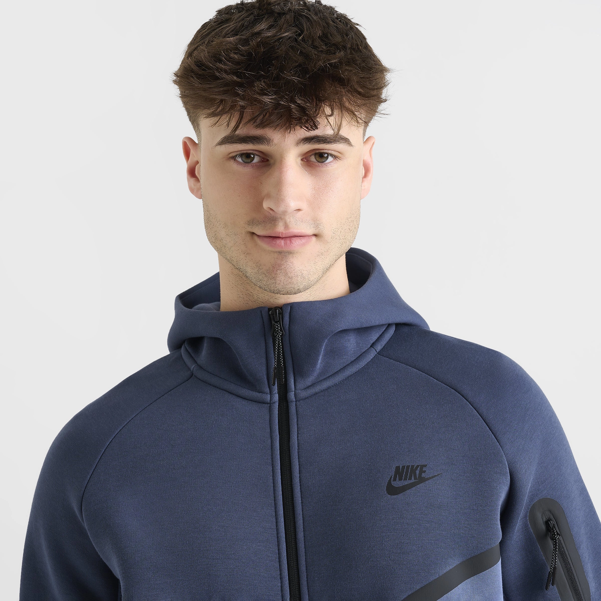Nike Tech Fleece Full Zip Windrunner Hoodie Thunder Blue / Diffused Blue - Black