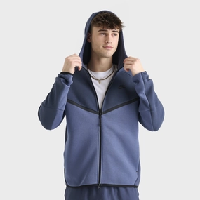 Nike Tech Fleece Full Zip Windrunner Hoodie Thunder Blue / Diffused Blue - Black
