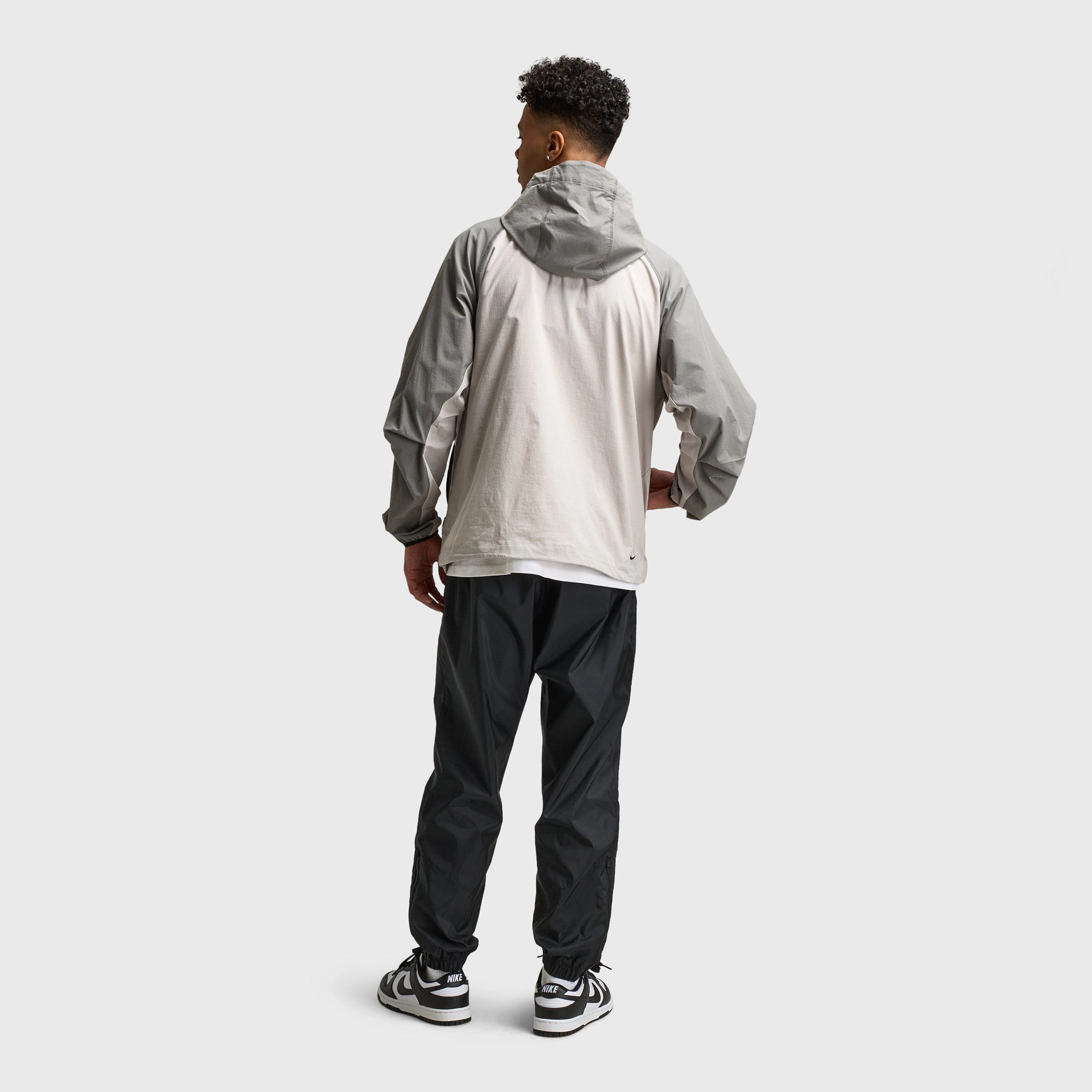 Nike Tech Woven Full Zip Windrunner Jacket Light Iron Ore / Flat Pewter - Black