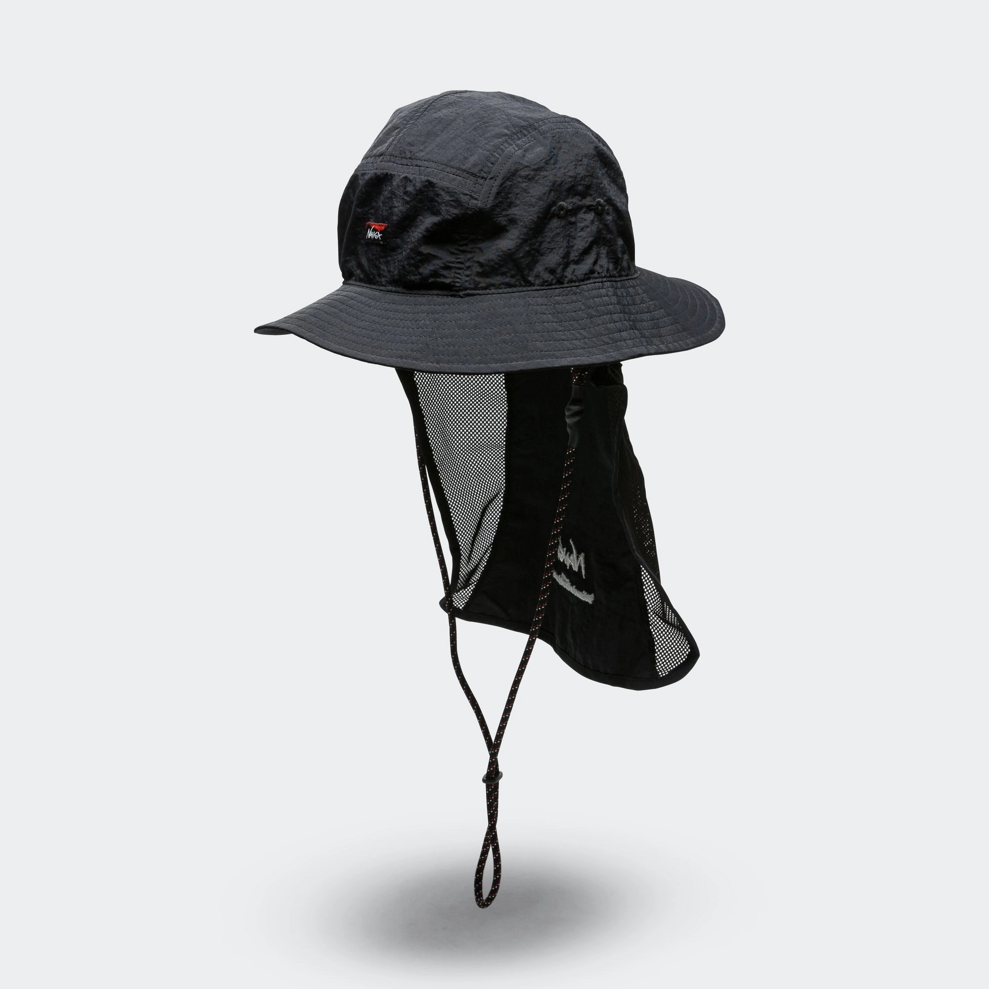 Nylon Tusser Sunshade Hat - Black