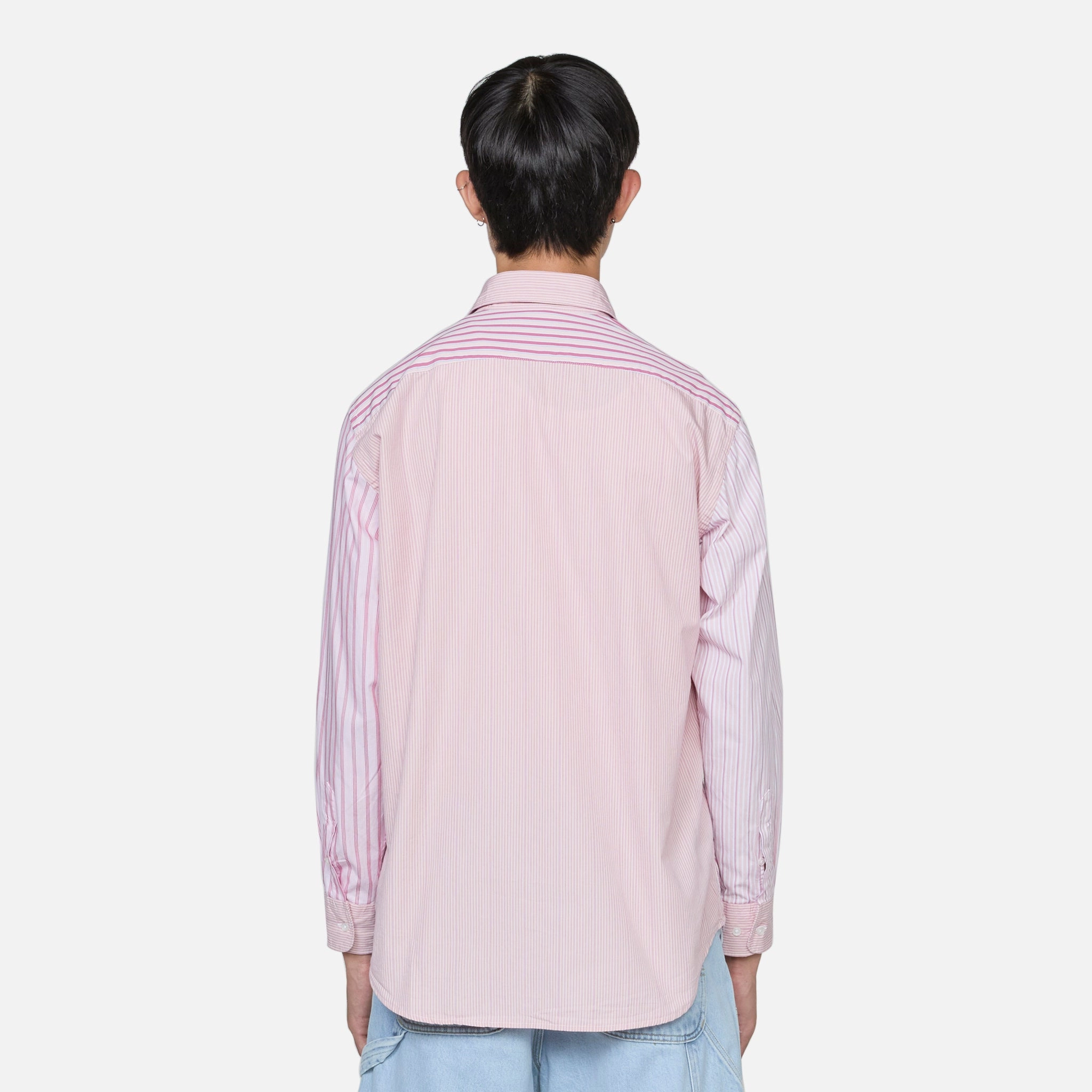 Patchwork Longsleeve Shirt Pink