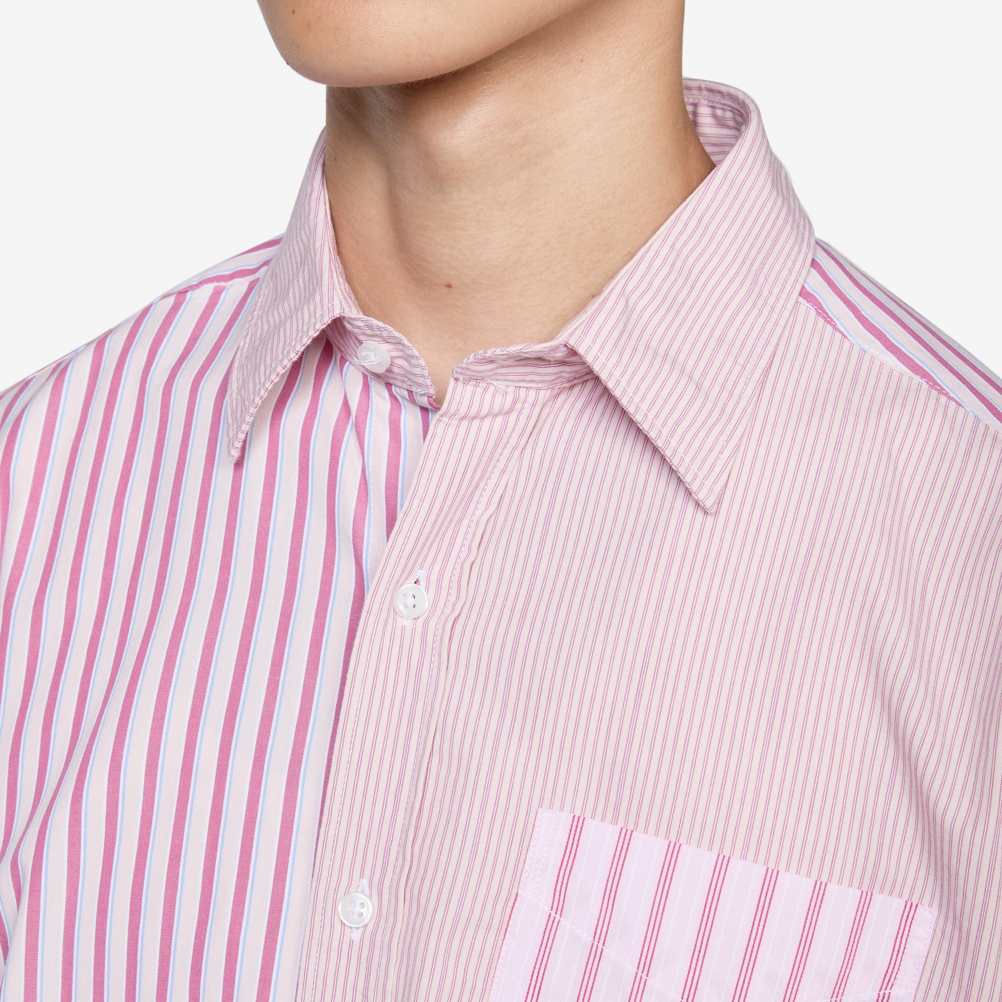 Patchwork Longsleeve Shirt Pink