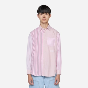 Patchwork Longsleeve Shirt Pink