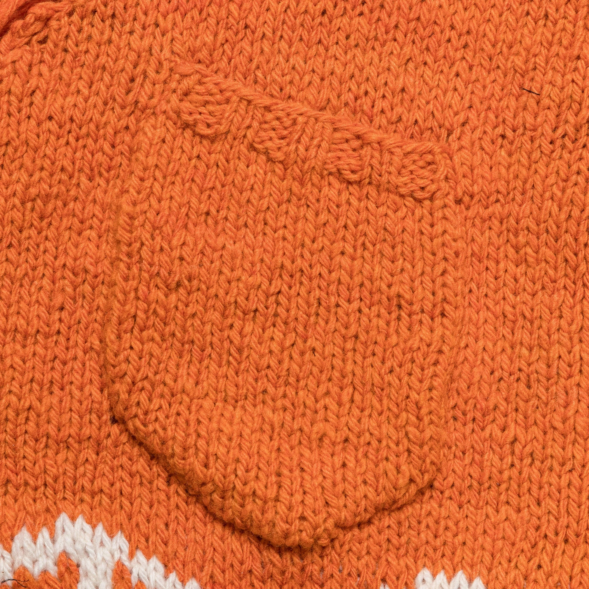 Peace Cardigan - Orange/White