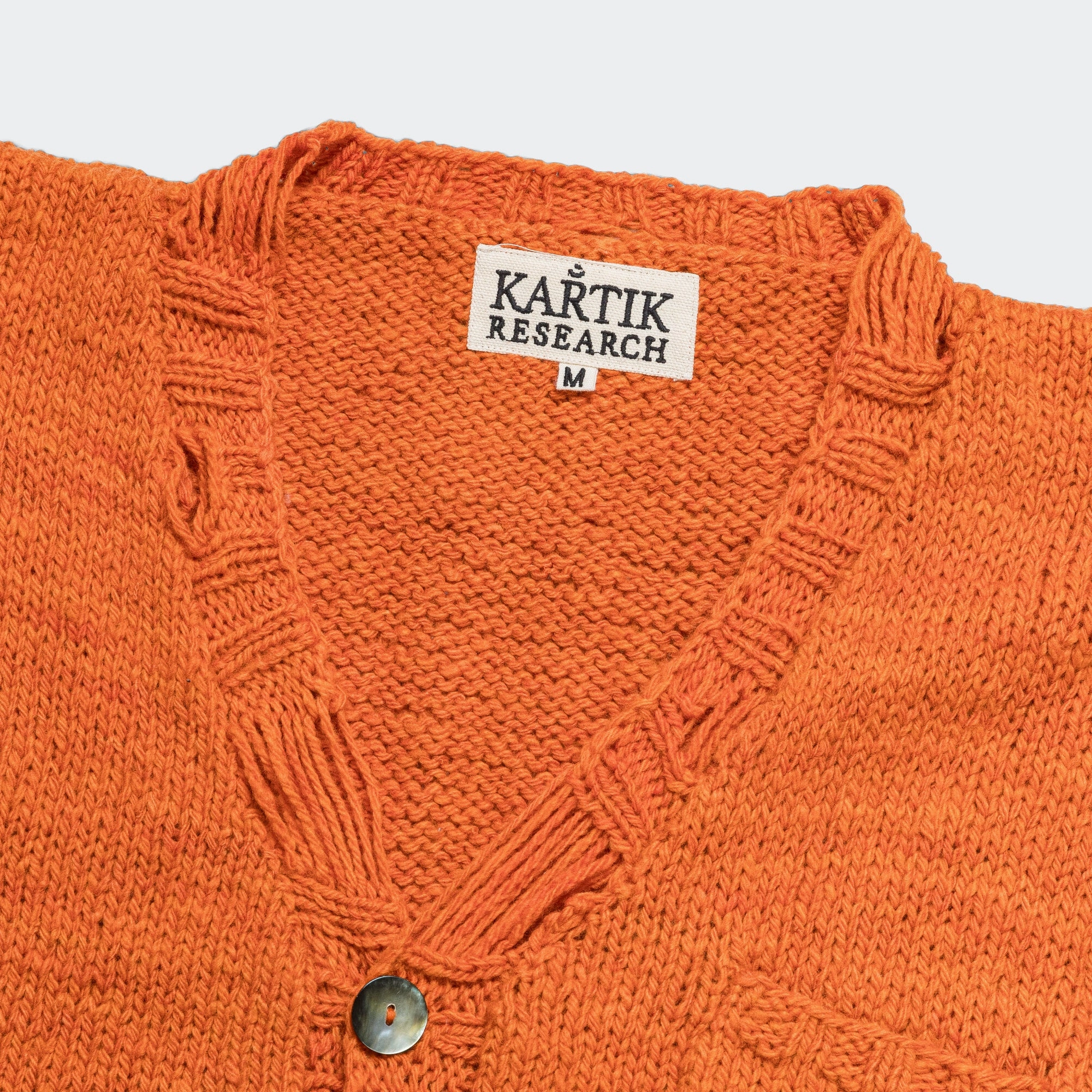 Peace Cardigan - Orange/White