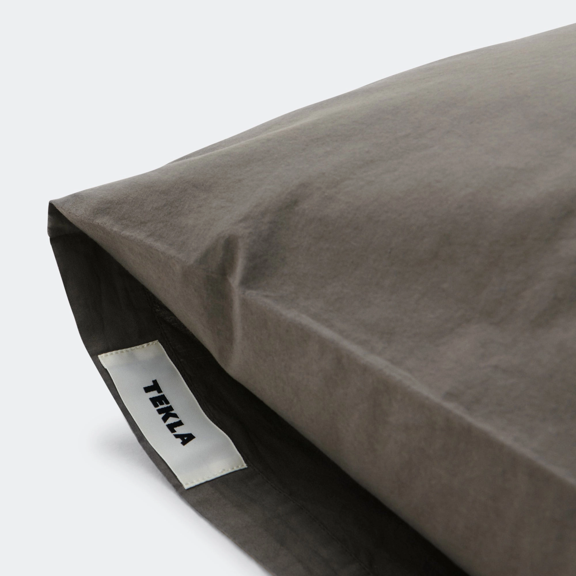 Percale Pillow Case - Dark Taupe