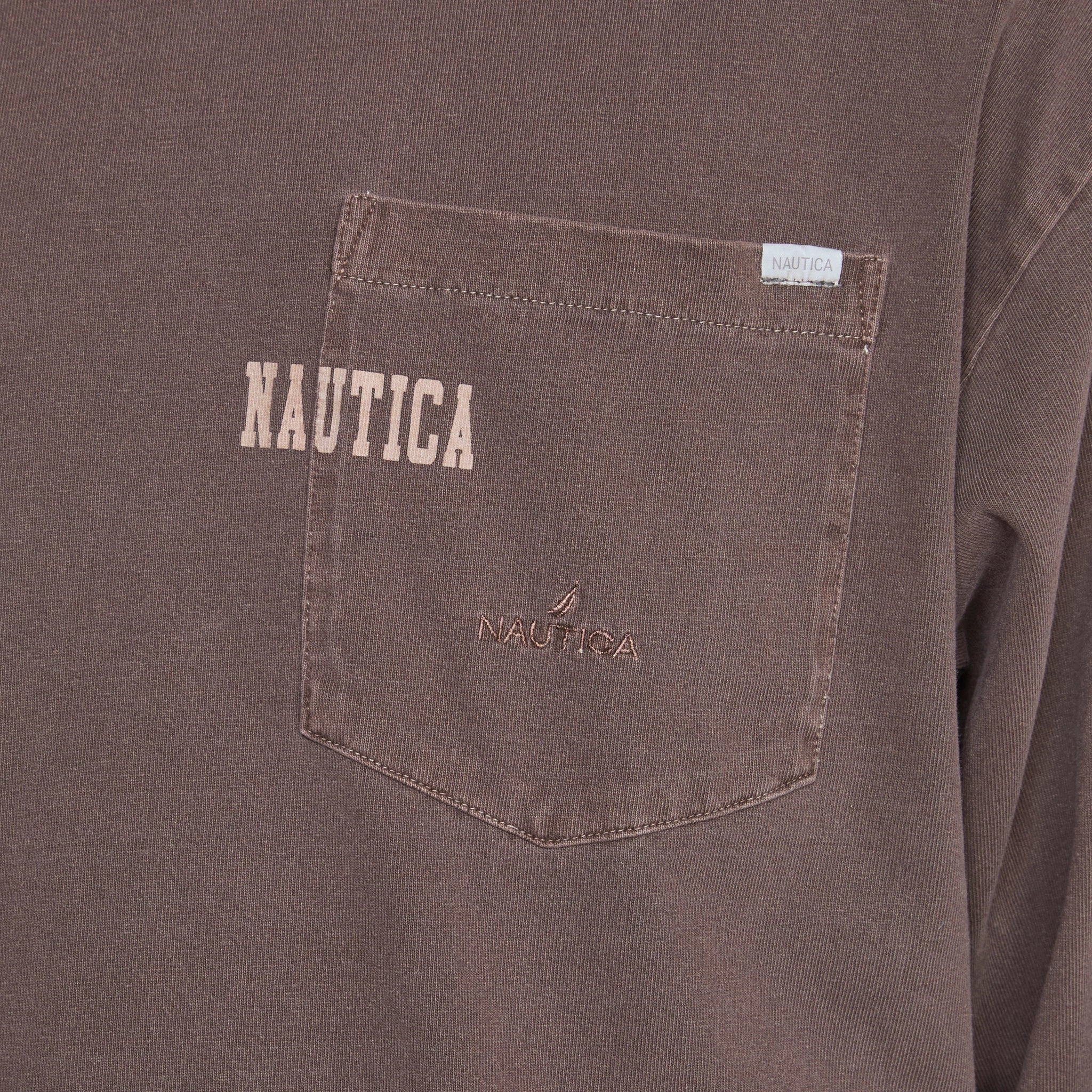 Pigment Dyed Hidden Logo Longsleeve T-Shirt Sand