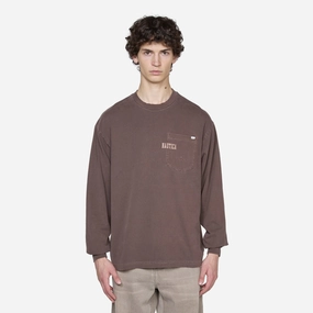 Pigment Dyed Hidden Logo Longsleeve T-Shirt Sand