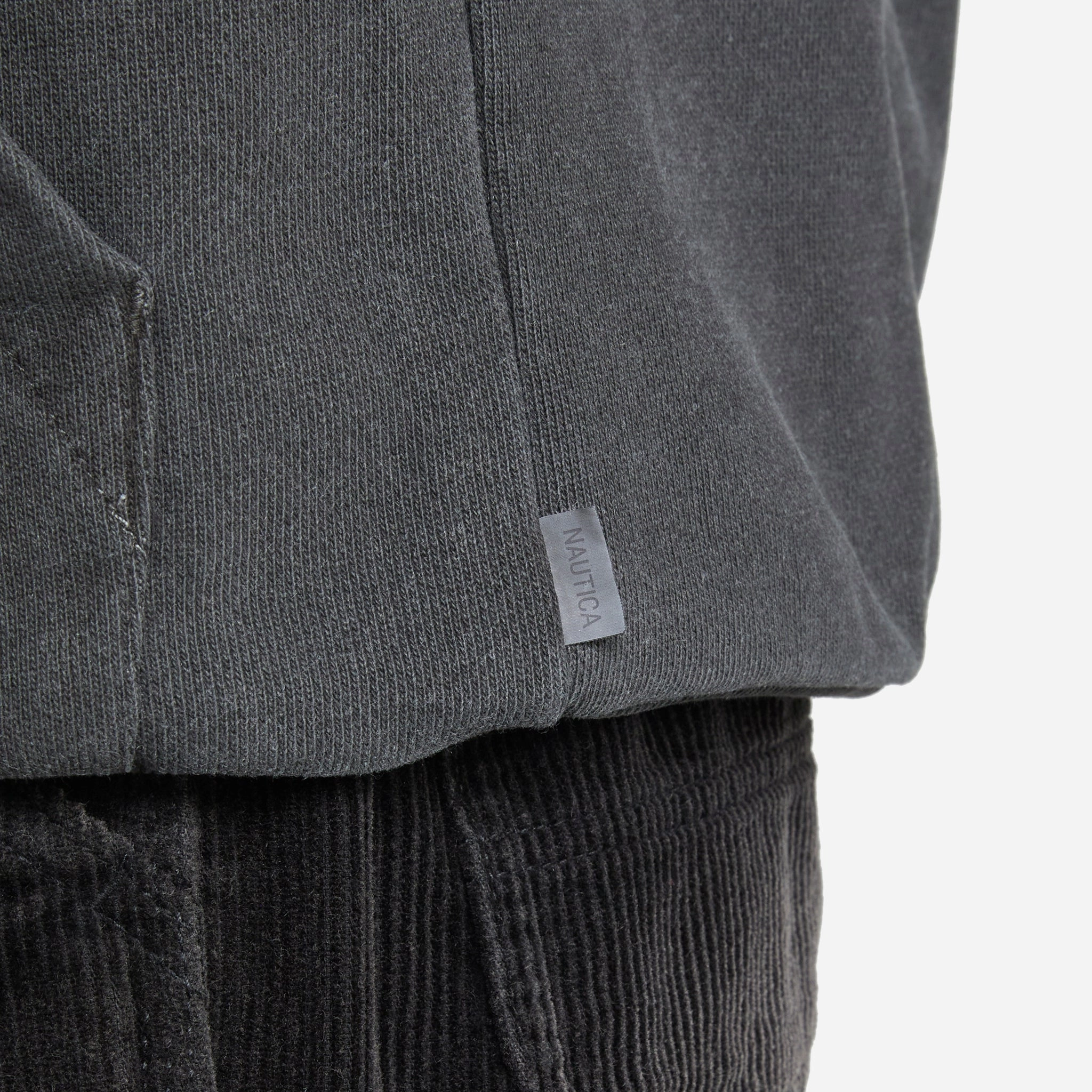 Pigment Dyed Wappen Logo Hoodie Charcoal