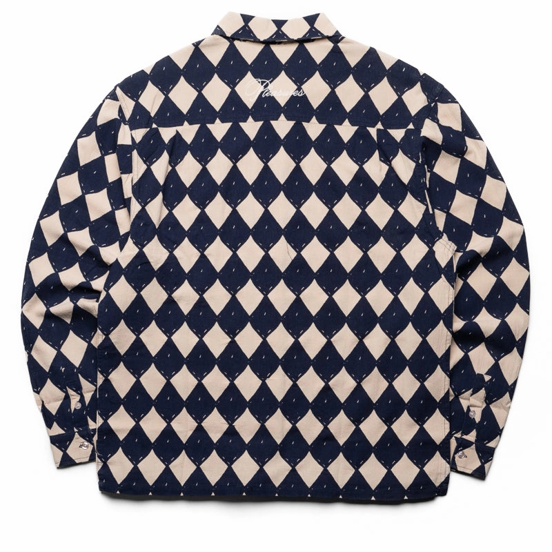 Pleasures Diamond Button Down - Navy