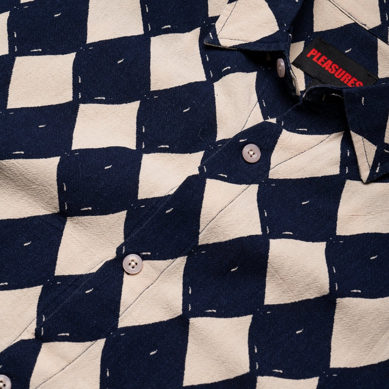 Pleasures Diamond Button Down - Navy