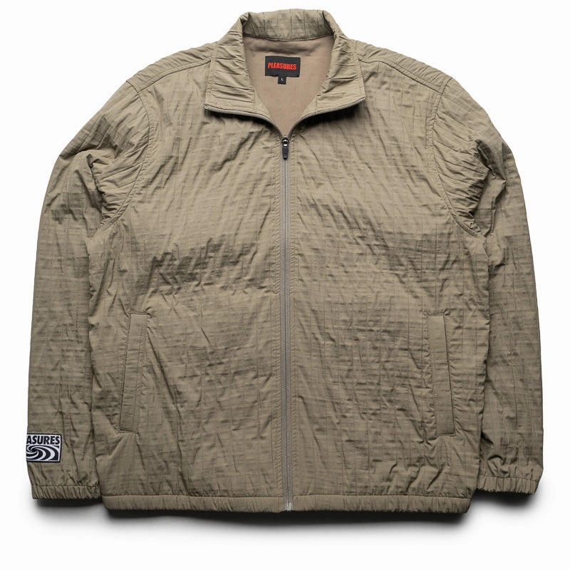 Pleasures Rescue Pleated Track Jacket - Olive