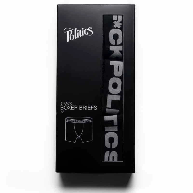 Politics F*ck Politics Boxer Briefs - Black
