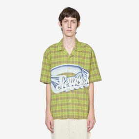 Printed Camp Collar Shirt Green