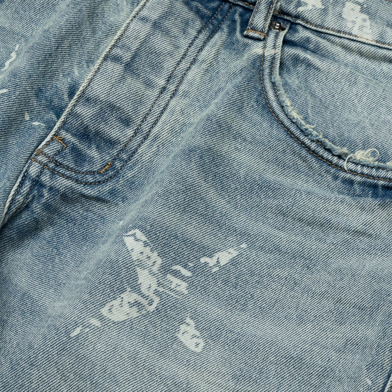 Purple Brand Low Rise Slim Leg Type Monogram Jean - Light Indigo
