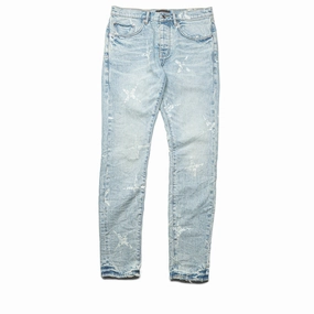 Purple Brand Low Rise Slim Leg Type Monogram Jean - Light Indigo