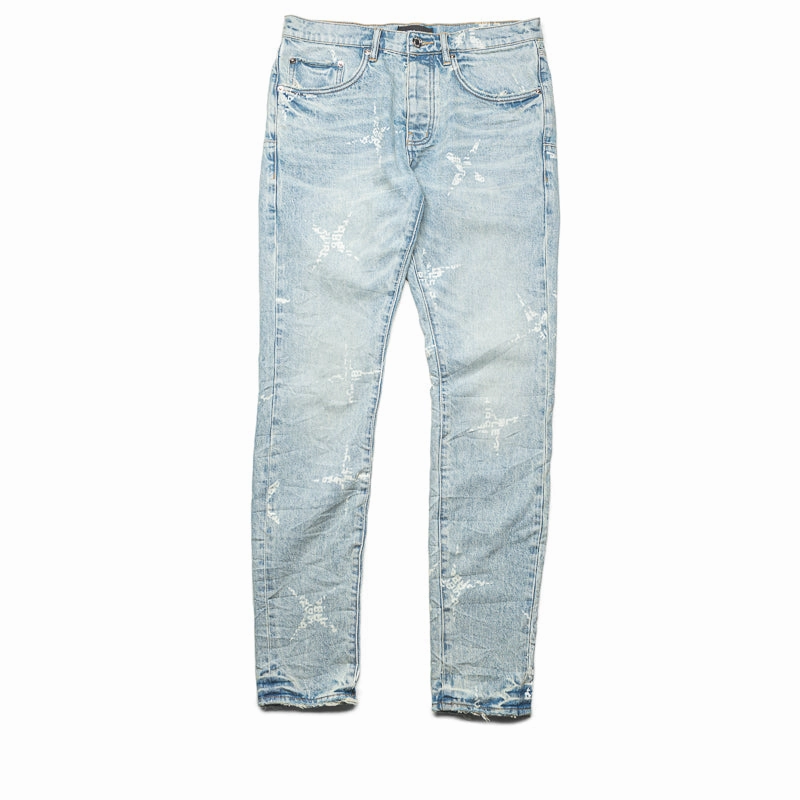 Purple Brand Low Rise Slim Leg Type Monogram Jean - Light Indigo