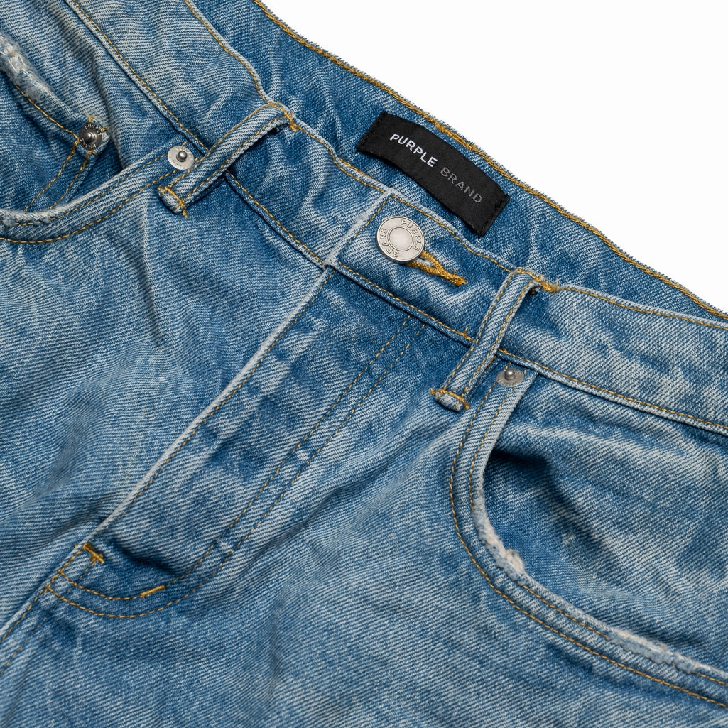 Purple Brand Mid Rise Slim Straight Vintage Blowout Jean - Light Indigo