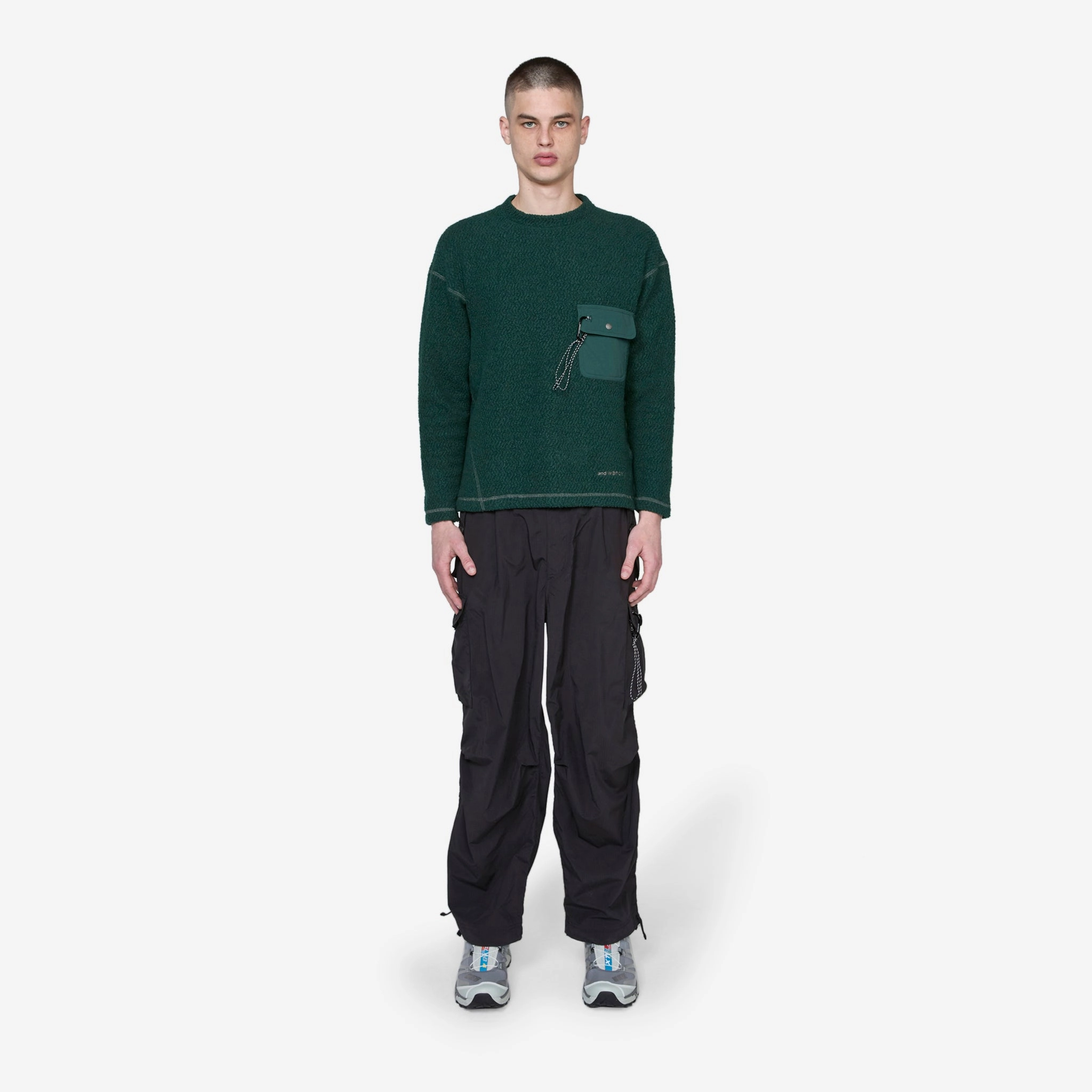 Re Wool JQ Crew Neck Green